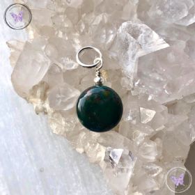 Bloodstone Coin Pendant